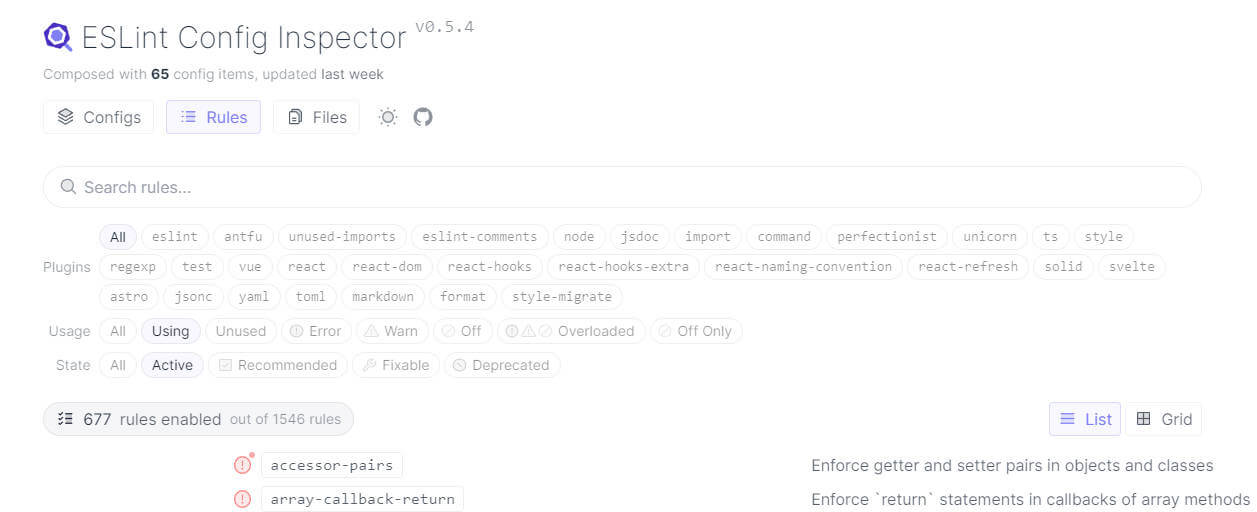 ESLint Config Inspector